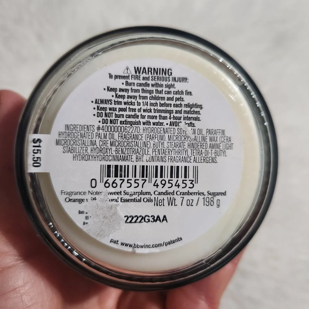 Sugar Plum Fairy Bath & Body Works Single Wick Jar Candle 7oz Brand New Limited - Picture 6 of 8